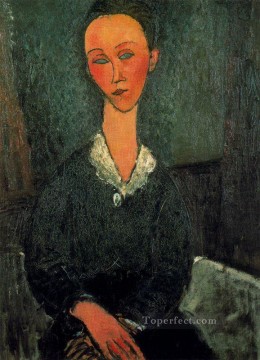ホワイトカラーの女性 1916年 アメデオ・モディリアーニ Oil Paintings